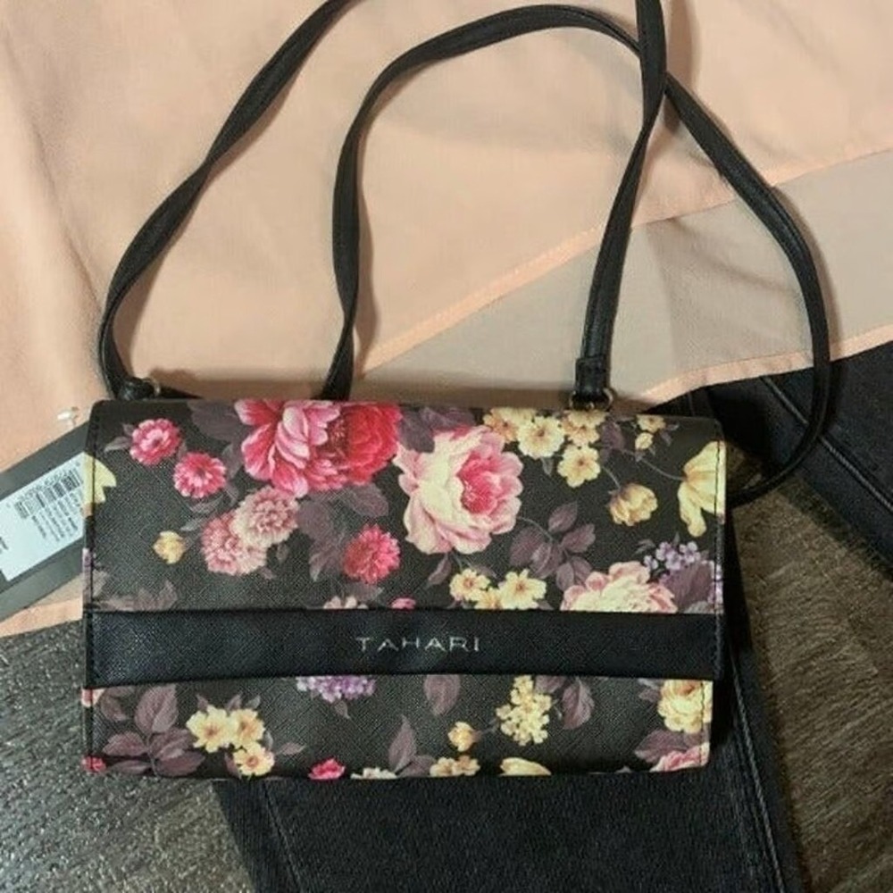 Tahari Flower Print‎ Crossbody NWT
